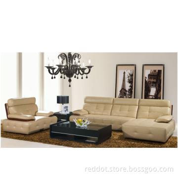Leather Sofa, L Shape Modern Sofa, Living Room Furniture
